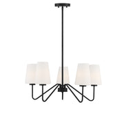 Meridian (M10060MBK) 5-Light Chandelier in Matte Black