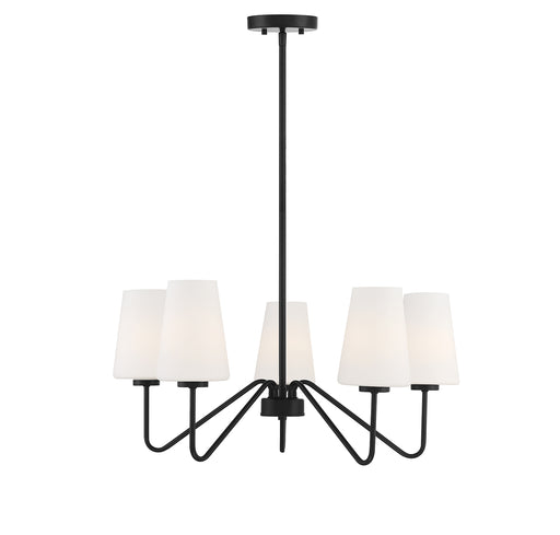 Meridian (M10060MBK) 5-Light Chandelier in Matte Black