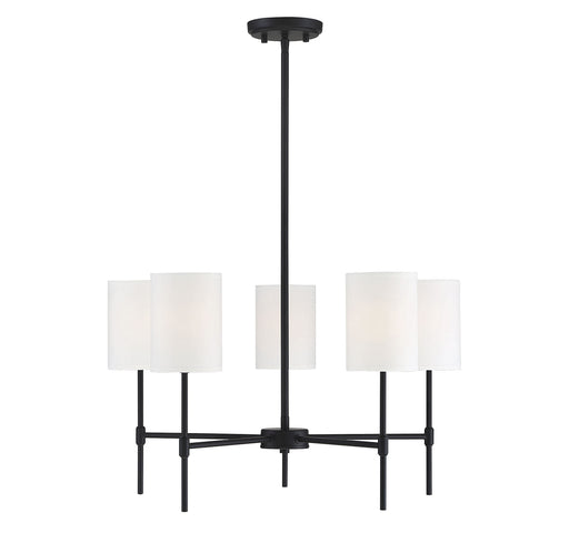 Meridian (M10067MBK) 5-Light Chandelier in Matte Black