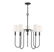 Meridian (M10077AI) 5-Light Chandelier in Aged Iron