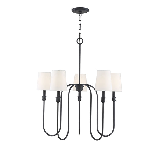 Meridian (M10077AI) 5-Light Chandelier in Aged Iron