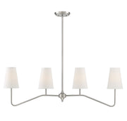 Meridian (M10078BN) 4-Light Linear Chandelier in Brushed Nickel
