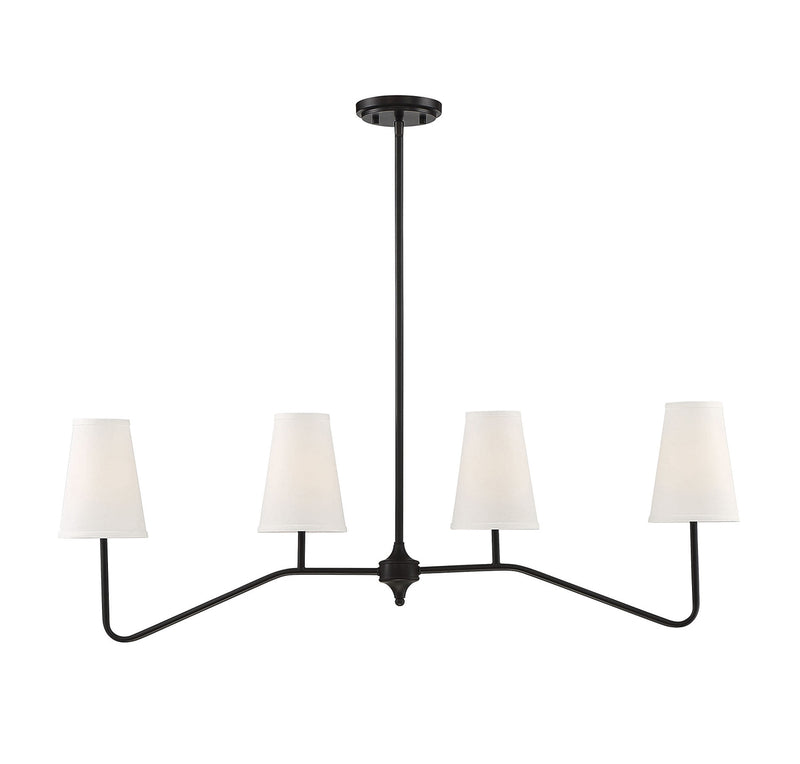 Meridian (M10078ORB) 4-Light Linear Chandelier in Oil Rubbed Bronze