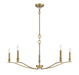 Meridian (M10086NB) 5-Light Chandelier in Natural Brass