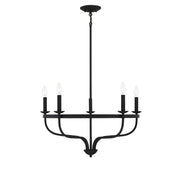 Meridian (M10087MBK) 5-Light Chandelier in Matte Black
