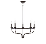 Meridian (M10087ORB) 5-Light Chandelier in Oil Rubbed Bronze