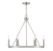 Meridian (M10093BN) 6-Light Chandelier in Brushed Nickel
