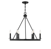 Meridian (M10093MBK) 6-Light Chandelier in Matte Black