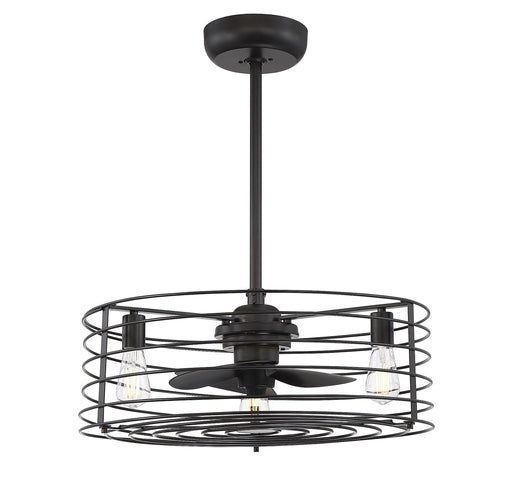 Meridian (M2007ORB) 14" 3-Light Fan D'Lier in Oil Rubbed Bronze