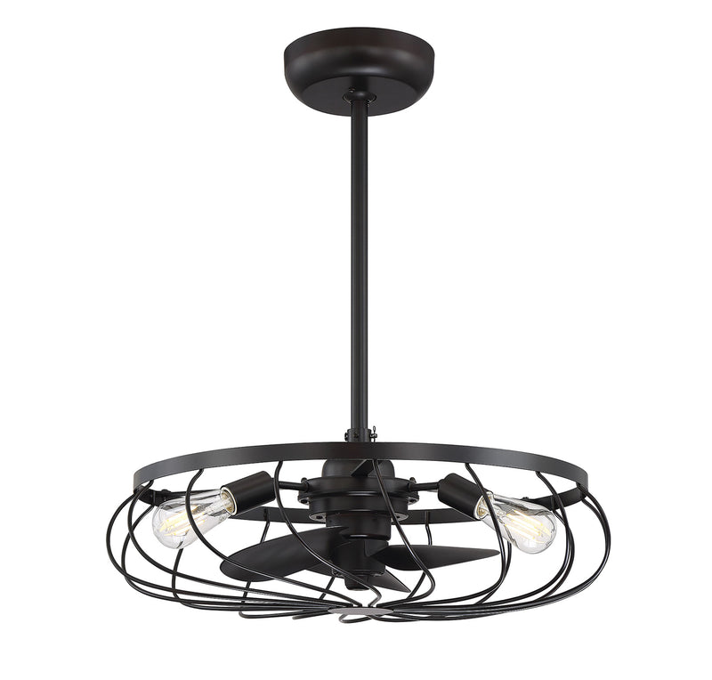 Meridian (M2008ORB) 14" 3-Light Fan D'Lier in Oil Rubbed Bronze