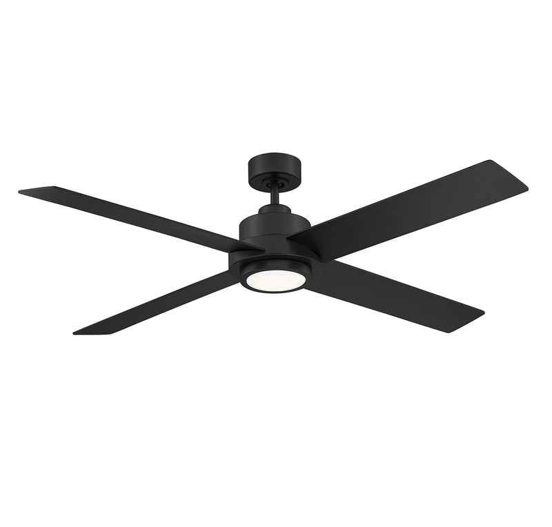 Meridian (M2011MBKRV) 56" LED Ceiling Fan in Matte Black