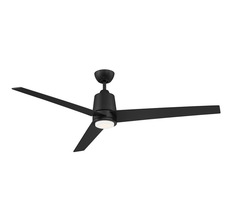 Meridian (M2013MBKRV) 56" LED Ceiling Fan in Matte Black