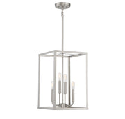 Meridian (M30008BN) 4-Light Pendant in Brushed Nickel