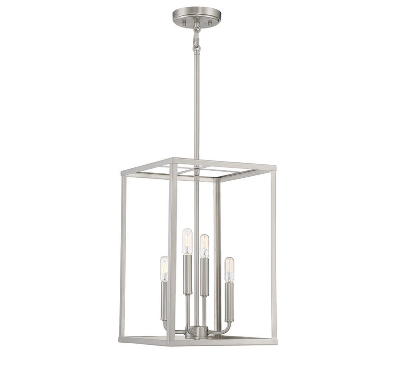 Meridian (M30008BN) 4-Light Pendant in Brushed Nickel