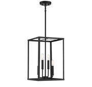 Meridian (M30008MBK) 4-Light Pendant in Matte Black