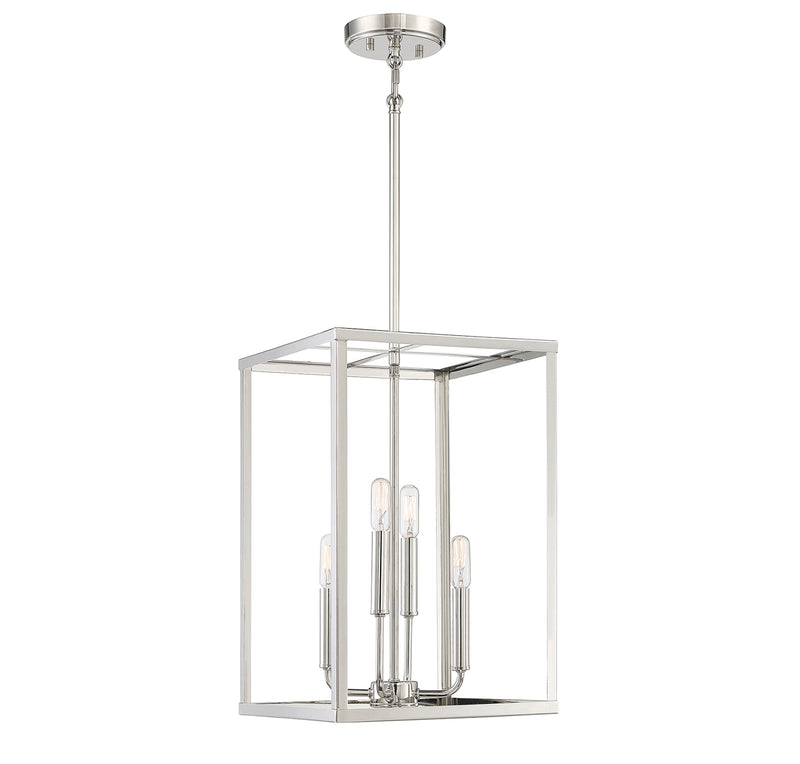 Meridian (M30008PN) 4-Light Pendant in Polished Nickel
