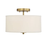 2-Light Ceiling Light in Natural Brass
