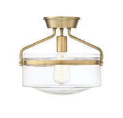 1-Light Ceiling Light in Natural Brass