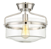 1-Light Ceiling Light in Polished Nickel