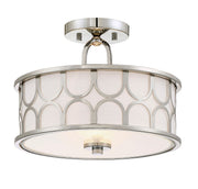 2-Light Ceiling Light in Polished Nickel
