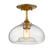 Meridian (M60017NB) 1-Light Ceiling Light in Natural Brass