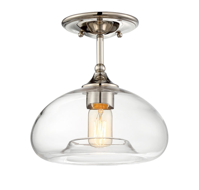 Meridian (M60017PN) 1-Light Ceiling Light in Polished Nickel