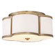 Meridian (M60020NB) 3-Light Ceiling Light in Natural Brass