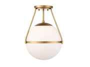 Meridian (M60054NB) 1-Light Ceiling Light in Natural Brass