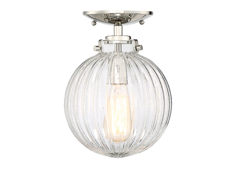 1-Light Ceiling Light in Polished Nickel