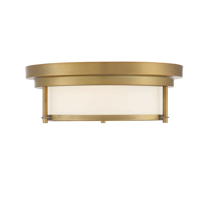 Meridian (M60062NB) 2-Light Ceiling Light in Natural Brass