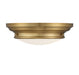 2-Light Ceiling Light in Natural Brass