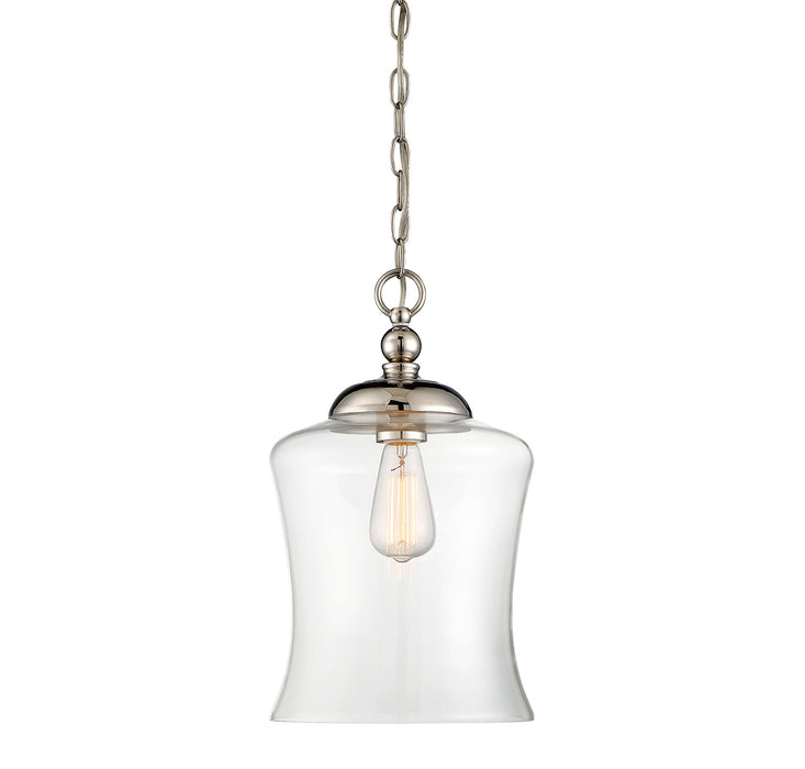 1-Light Mini Pendant in Polished Nickel