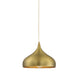 1-Light Mini Pendant in Natural Brass