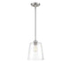 1-Light Pendant in Brushed Nickel