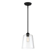 1-Light Pendant in Matte Black