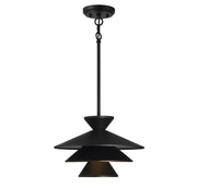 Meridian (M70096MBK) 1-Light Pendant in Matte Black