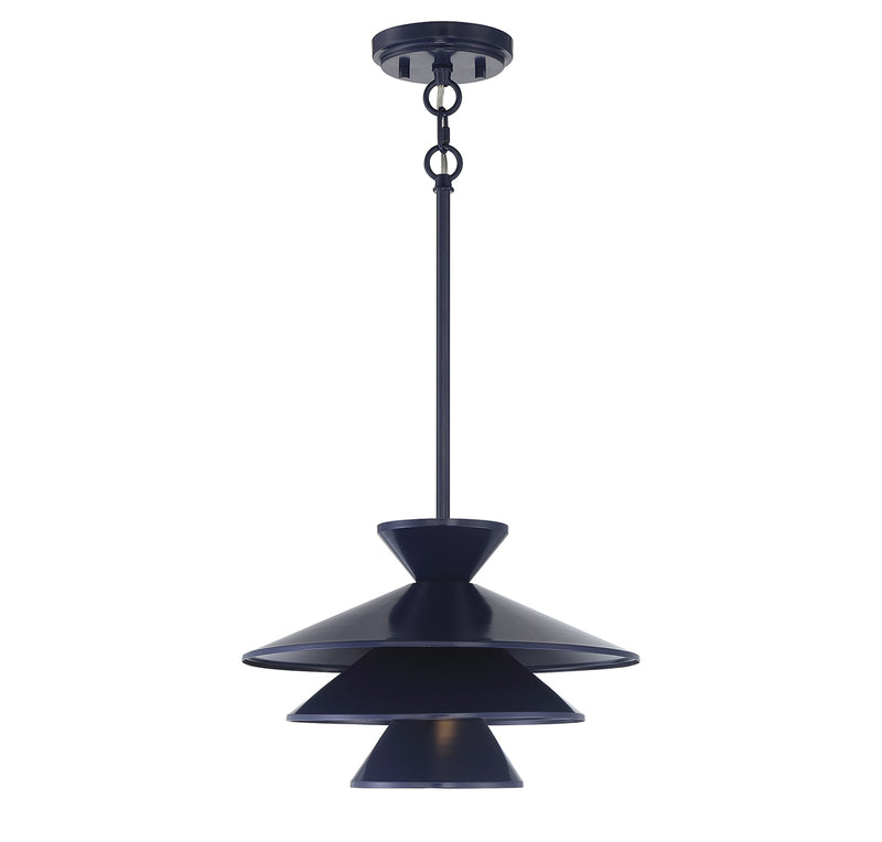 Meridian (M70096NBL) 1-Light Pendant in Navy Blue