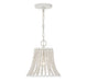 Meridian (M70098WW) 1-Light Pendant in Weathered White