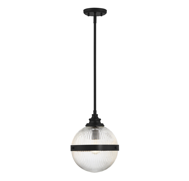 Meridian (M70100MBK) 1-Light Mini Pendant in Matte Black