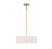 Meridian (M70109NB) 3-Light Pendant in Warm Brass