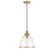 1-Light Pendant in Natural Brass