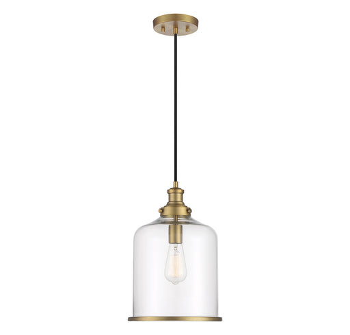 1-Light Pendant in Natural Brass