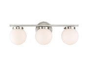 Meridian (M80023BN) 3-Light Bathroom Vanity Light in Brushed Nickel