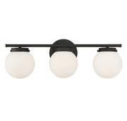 Meridian (M80023MBK) 3-Light Bathroom Vanity Light in Matte Black