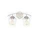 2-Light Bathroom Vanity Light in Brushed Nickel