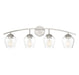 4-Light Bathroom Vanity Light in Brushed Nickel