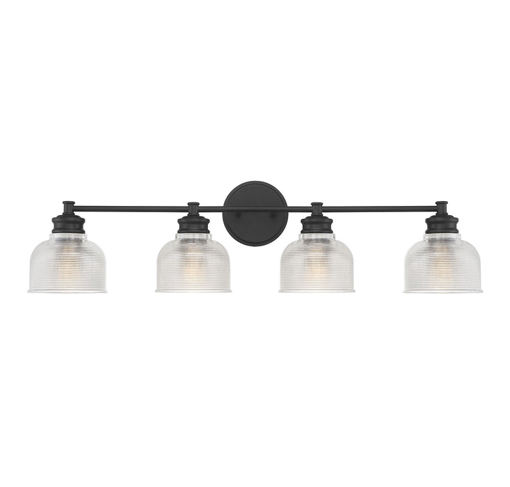 4-Light Bathroom Vanity Light in Matte Black