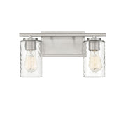 2-Light Bathroom Vanity Light in Brushed Nickel