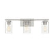 3-Light Bathroom Vanity Light in Brushed Nickel