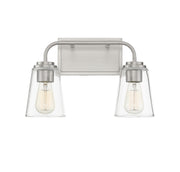2-Light Bathroom Vanity Light in Brushed Nickel